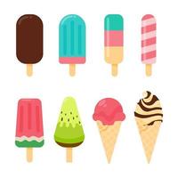 Vector ice cream set