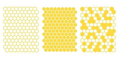 Yellow hexagonal honeycomb grid vector