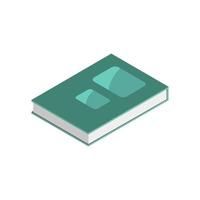 Isometric Book On White Background vector