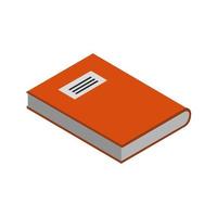 Isometric Book On White Background vector
