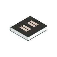 Isometric Book On White Background vector