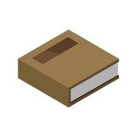 Isometric Book On White Background vector