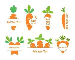 Carrot with space to add text set vector