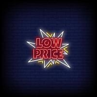 Low Price Neon Signs Style Text Vector