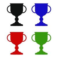 Trophy Set On White Background vector