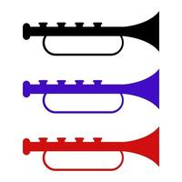 Trumpet Set On White Background vector