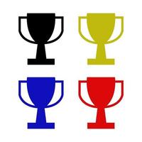 Trophy Set On White Background vector