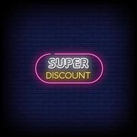 Super Discount Signs Style Text Vector