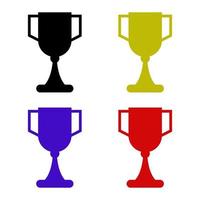 Trophy Set On White Background vector