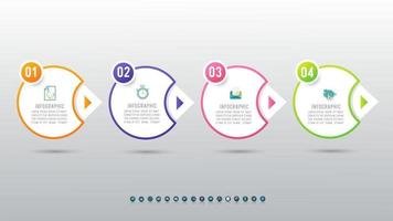 Infographic concept template design with four steps. vector