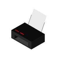 Isometric Printer On White Background vector