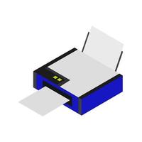 Isometric Printer On White Background