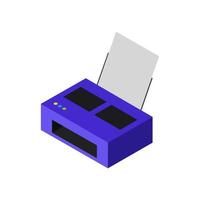 Isometric Printer On White Background vector