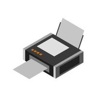 Isometric Printer On White Background vector