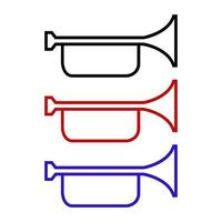 Trumpet Set On White Background vector
