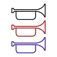 Trumpet Set On White Background vector