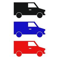 Van Set On White Background vector