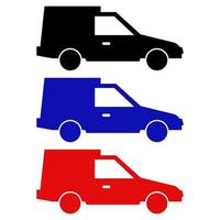 Van Set On White Background vector