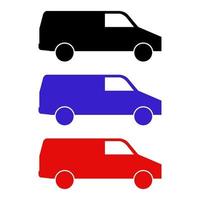 Van Set On White Background vector