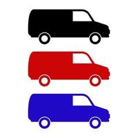 Van Set On White Background vector