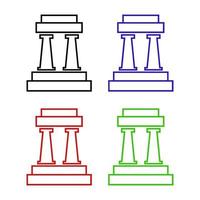 University Set On White Background vector