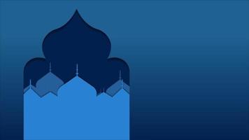 Ramadan Kareem com gráficos animados de mesquita