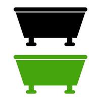 Bathtub Set On White Background vector