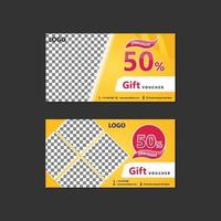 Gift Voucher card Promotion Restaurant Template vector