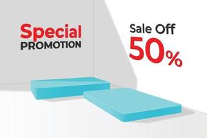 Podium Show Promotion Concept vector