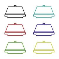 Tray Set On White Background vector