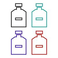 Poison Set On White Background vector