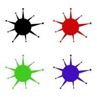 Virus Set On White Background vector