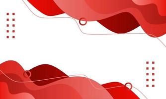 Banner web template red fluid or liquid shape with geometric elements on white background vector