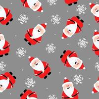 Funny Santa Claus seamless pattern. Print for winter clothes, textile and christmas design elements. vector