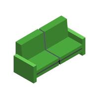 Isometric Sofa On White Background vector