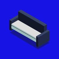 Isometric Sofa On Blue Background vector