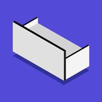 Isometric Sofa On Blue Background vector