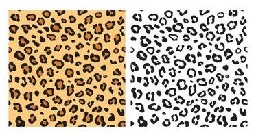 Fondo transparente de leopardo. textura de leopardo con patrón de color y diseño aislado patrón negro. vector