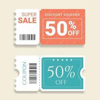 Creative coupon sale label collection vector