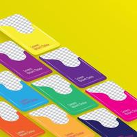 Colorful and attractive plain smartphone template for ui design mock up vector