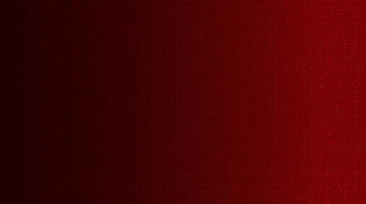 Red Futuristic Digital Microchip on Technology Background