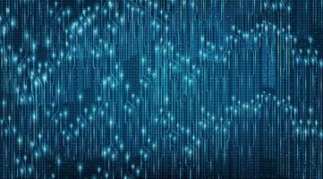 Light Technology Microchip on Future Background vector