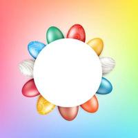 Easter greeting card vector template