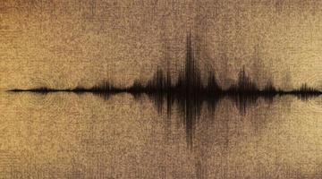 Earthquake Wave Low and Hight richter scale with Circle Vibration on Old paper background vector