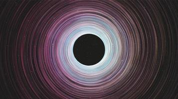 agujero negro espiral gigante en el fondo de la galaxia. diseño de concepto de planeta y física. vector