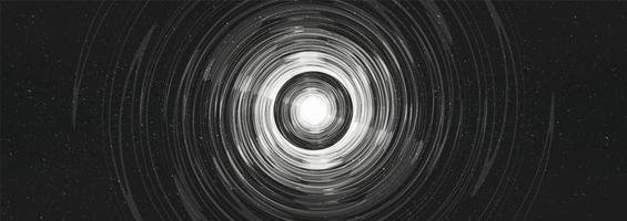 Vector Light black hole on Cosmic Universe background on interstellar Galaxy, Black and White design