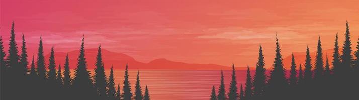 Panorama Beautiful Sea on landscape background, sunshine and sunset concept design
