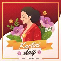 celebración del día de kartini héroes de las mujeres vector