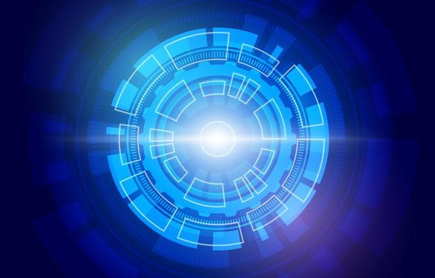 Abstract Hud Cyber Technology Background