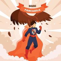 concepto de diseño del día de pancasila vector